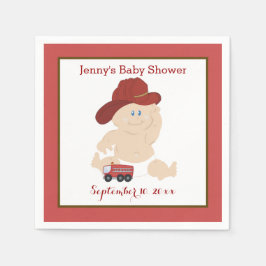 Baby Firefighter Customized Napkins Pappersservett