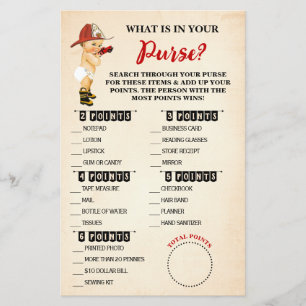 Baby Firefighter What is in your Purwer Card Flygblad