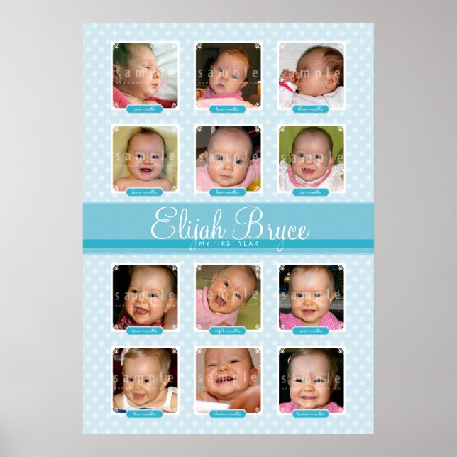 BABY FIRST 12 BIRTHDAY MONTHS KEEPSAKE POSTER (Framsidan)
