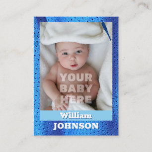 Baby First Baseball Card Boy Birth-meddelande