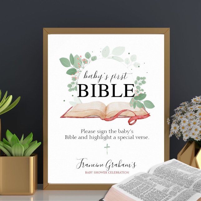 Baby First Bible Baby Shower Poster (Skapare uppladdad)