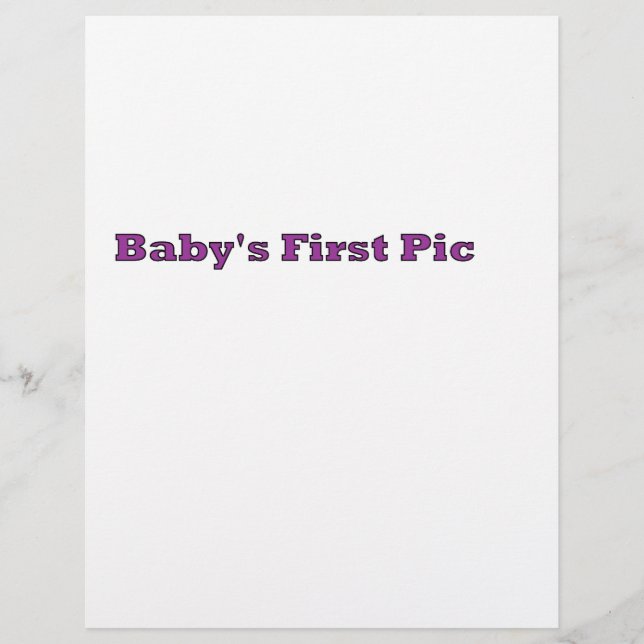 Baby First Bild MUSEUM Zazzle Gifts Reklamblad (Framsidan)