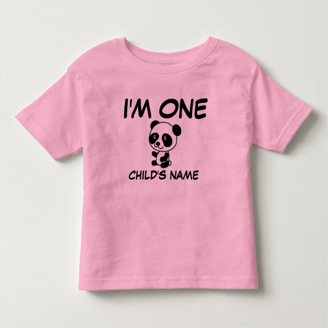BABY FIRST BIRTHDAY (AGE ONE) Personlig T Shirt (Framsida)