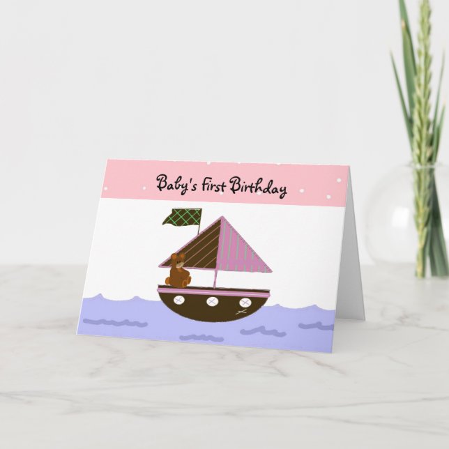 Baby First Birthday Kort (Framsida)