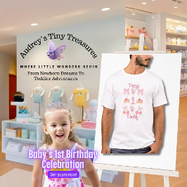 Baby First Birthday Pastel Rosa Bows T Shirt