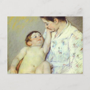 Baby First Caress. 1890, Mary Cassatt Vykort