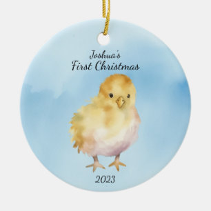 Baby First Chick Personlig Julgransprydnad Keramik