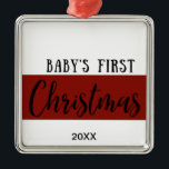 BABY FIRST CHRISTMAS ORNAMENT<br><div class="desc">Baby FIRST CHRISTMAS ORNAMENT med datumet är en underbar julklapp och har ord BABY FIRST CHRISTMAS i ett vackert färg-format.</div>
