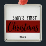 BABY FIRST CHRISTMAS ORNAMENT<br><div class="desc">Baby FIRST CHRISTMAS ORNAMENT med datumet är en underbar julklapp och har ord BABY FIRST CHRISTMAS i ett vackert färg-format.</div>