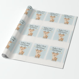 Baby first christmas reindeer cute pastel winter presentpapper