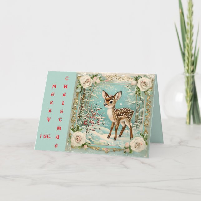 BABY FIRST CHRISTMAS TACK KORT (Framsida)