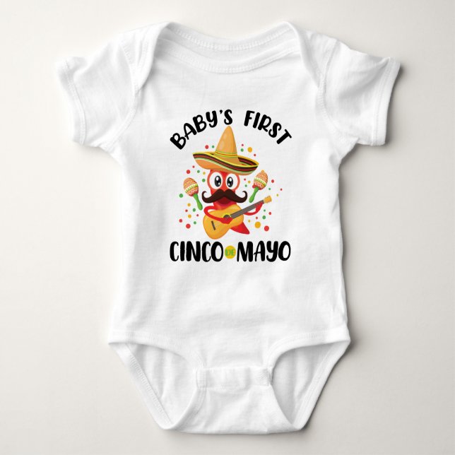 Baby First Cinco de Mayo T Shirt (Framsida)