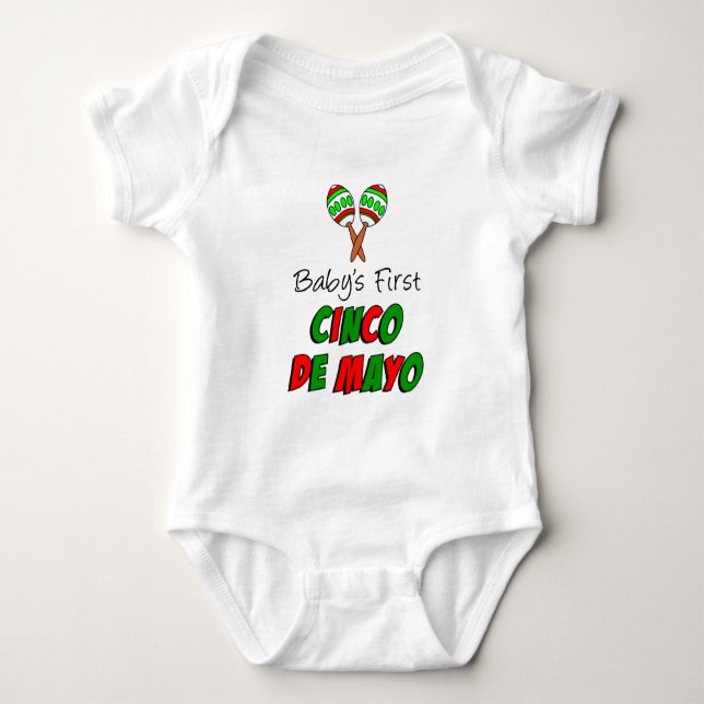 Baby First Cinco De Mayo T Shirt (Framsida)