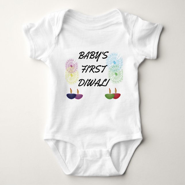 BABY FIRST DIWALI BABY BODYSUIT T SHIRT (Framsida)