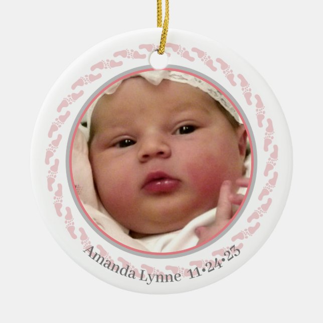 Baby First Footprint Ornament (Framsidan)