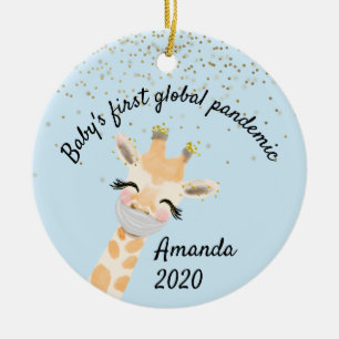 Baby First Global Pandemic Giraffe 2020 Julgransprydnad Keramik