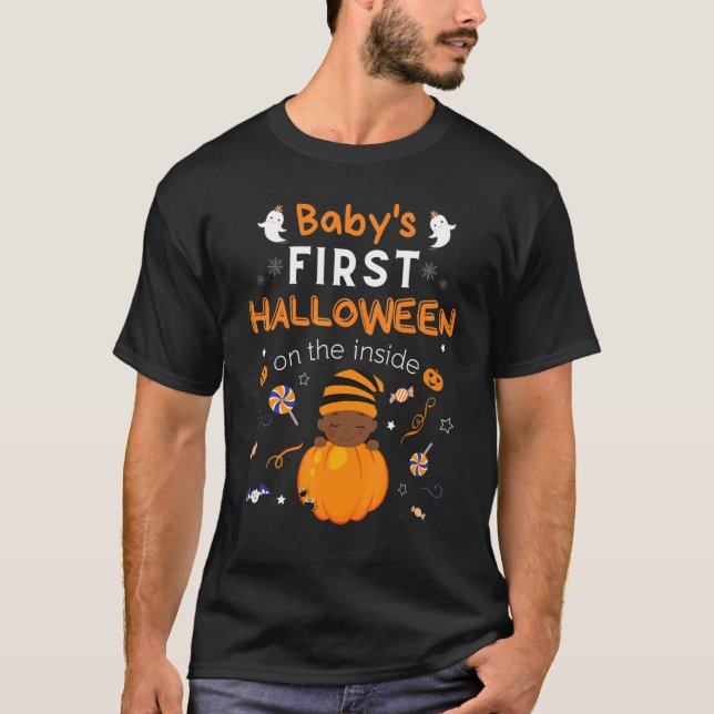 Baby First Halloween på Inside Gravid Ann T Shirt (Framsida)