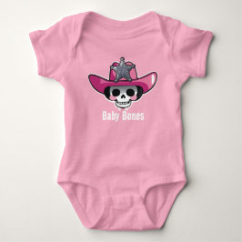 Baby First Halloween, Skeleton Cowgirl Bodydräkt T Shirt