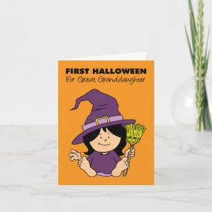 Baby First Halloween Underbar Granddotters Witch Helgkort
