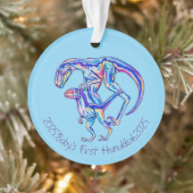 Baby First Hanukkah 2025 Boy Dino Velociraptor