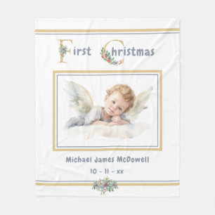 Baby First jul Angel Guld White jul Fleecefilt