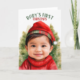 Baby First jul Asian Boy Helgkort