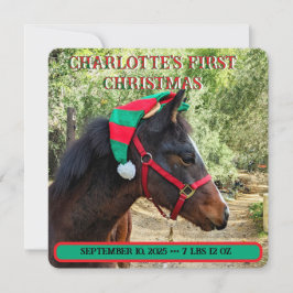 Baby First jul Birth Announcement