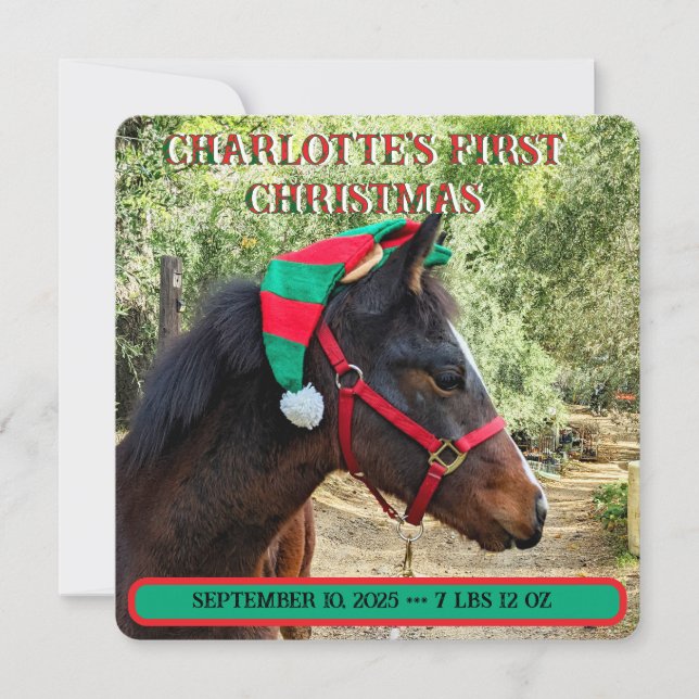 Baby First jul Birth Announcement (Framsida)