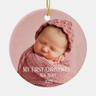 Baby First jul Birth Stats Julgran Julgransprydnad Keramik