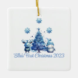 Baby First jul Blue Ornament