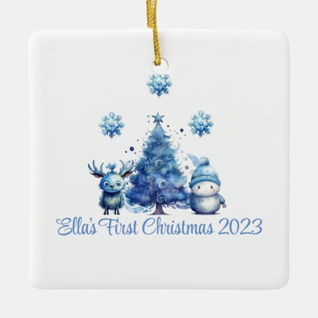 Baby First jul Blue Ornament (Framsida)