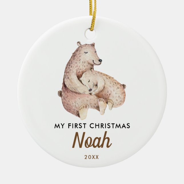 Baby First jul | Cute Baby Bear Ornament (Framsidan)