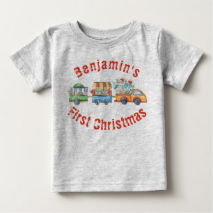 Baby First jul Cute Julafton Lastbil Baby T Shirt