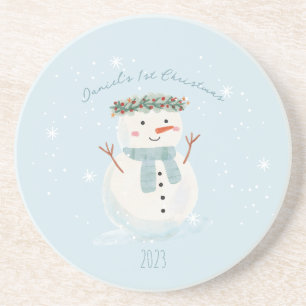 Baby First jul Cute Snögubbe och Snowflake Underlägg