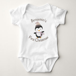 Baby First jul Cute Winter Penguin T Shirt