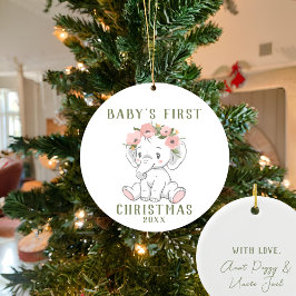 Baby First jul Elephant Ornament