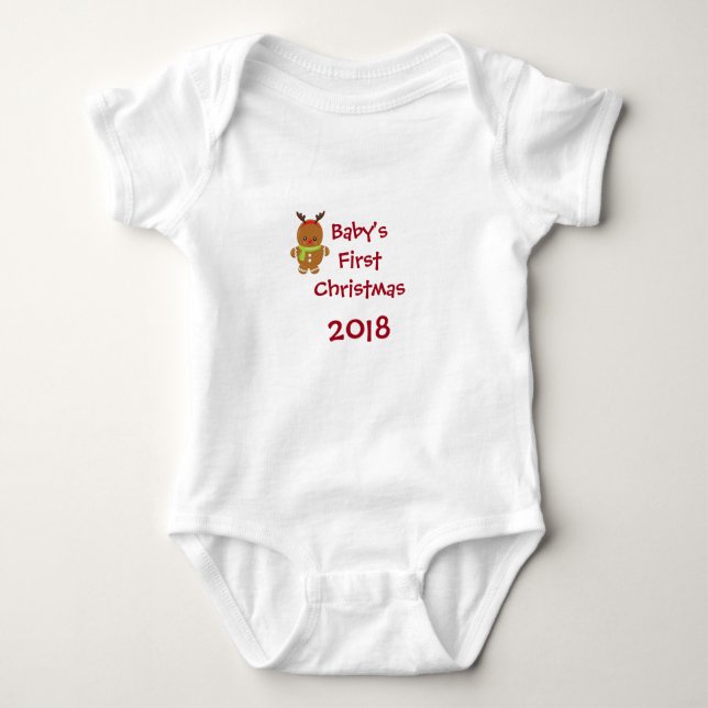Baby First jul Gingerbröd Boy T Shirt (Framsida)