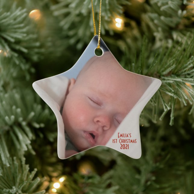 Baby First jul Glass Star Ornament (Träd)