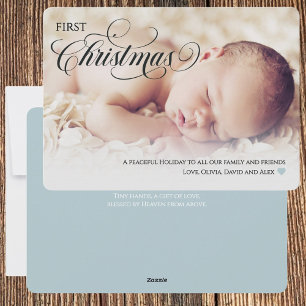 Baby First jul Heart Flat Helgdag Card Julkort
