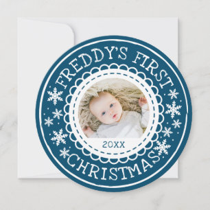 Baby First jul Helgdag Birth Announcement Julkort