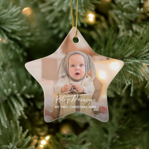 Baby First jul Helgdag Star Julgransprydnad Keramik