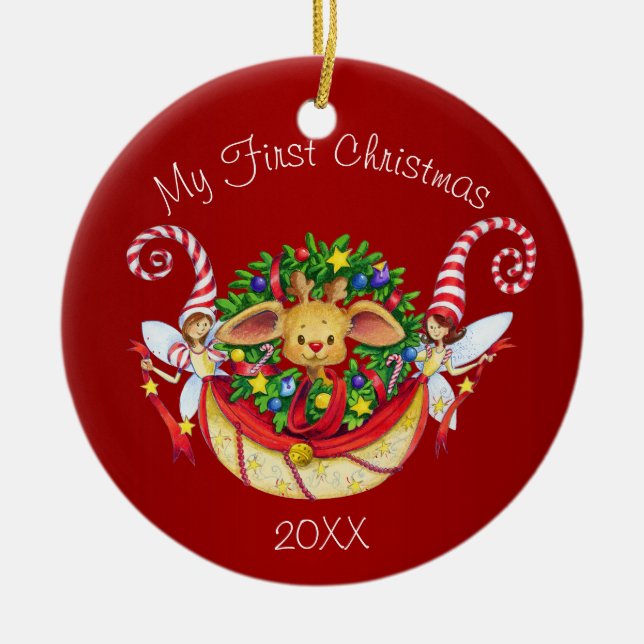Baby First jul Julgransprydnad Keramik (Framsidan)