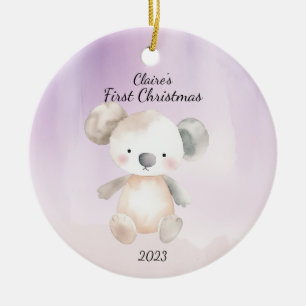 Baby First jul Koala Bear Personlig Julgransprydnad Keramik