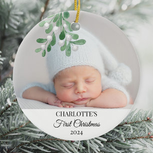 Baby First jul Mistletoe Photo Julgransprydnad Keramik