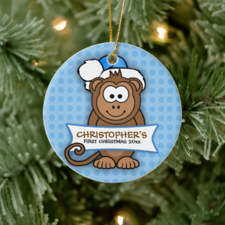 Baby First jul Monkey Ornament