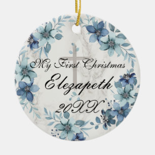 Baby First jul Newborn Photo Ceramic Julgransprydnad Keramik