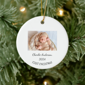 Baby First jul Ornament, Baby 1:a Christma Julgransprydnad Keramik