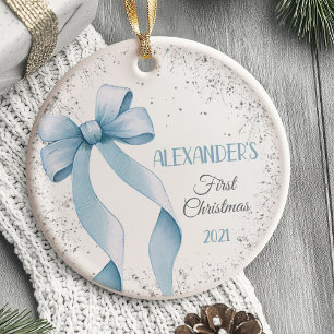 Baby First jul Ornament Bow Boy