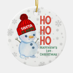 Baby First jul Ornament, Snögubbe Design Julgransprydnad Keramik