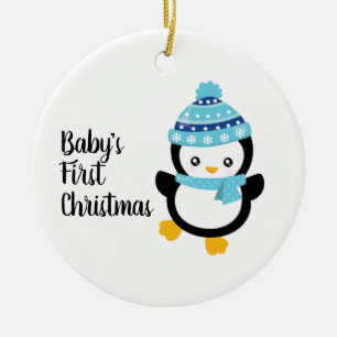 Baby First jul Penguin Julgransprydnad Keramik